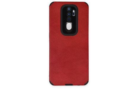 Newface Oppo A9 2020 Kılıf Loop Deri Silikon - Kırmızı