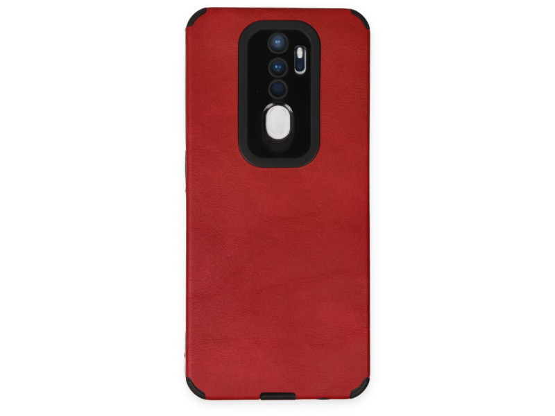 Newface Oppo A9 2020 Kılıf Loop Deri Silikon - Kırmızı