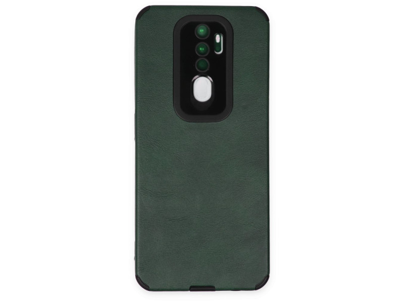 Newface Oppo A9 2020 Kılıf Loop Deri Silikon - Yeşil