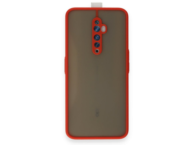 Newface Oppo Reno 2Z Kılıf Montreal Silikon Kapak - Kırmızı