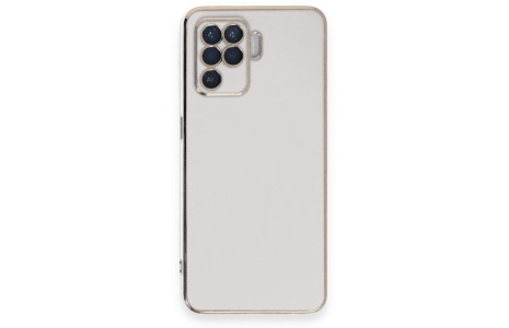 Newface Oppo Reno 5 Lite Kılıf Volet Silikon - Beyaz