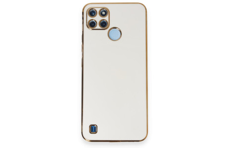 Newface Realme C25Y Kılıf Volet Silikon - Beyaz
