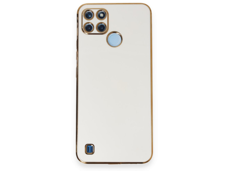 Newface Realme C25Y Kılıf Volet Silikon - Beyaz