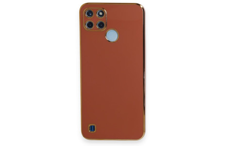 Newface Realme C25Y Kılıf Volet Silikon - Kırmızı