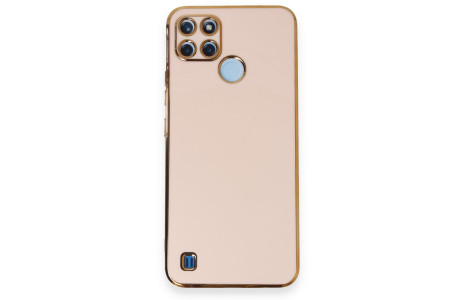Newface Realme C25Y Kılıf Volet Silikon - Pembe