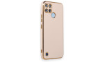 Newface Realme C25Y Kılıf Volet Silikon - Pembe
