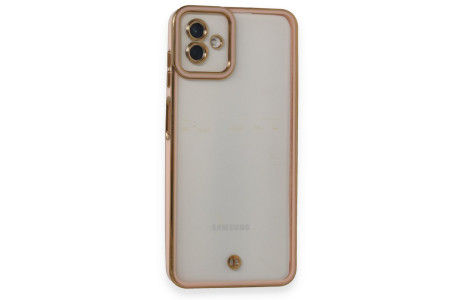 Newface Samsung Galaxy A04 Kılıf Liva Lens Silikon - Pudra
