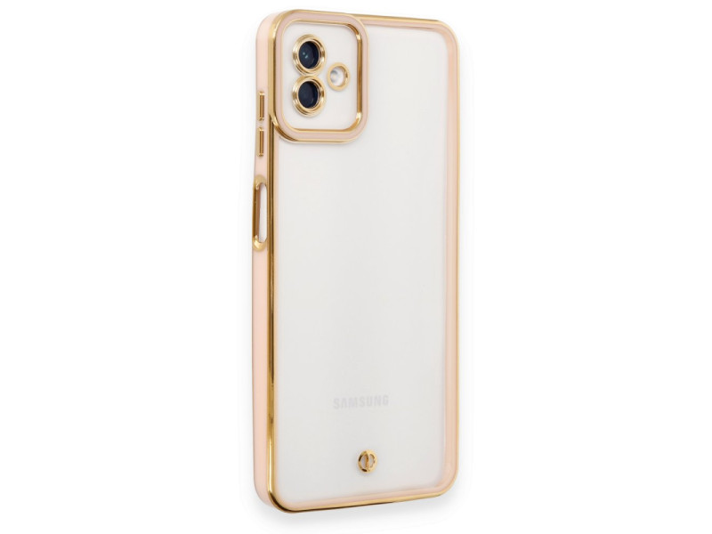 Newface Samsung Galaxy A04 Kılıf Liva Lens Silikon - Rose