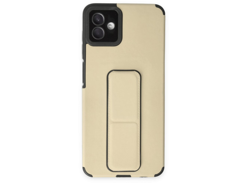 Newface Samsung Galaxy A04 Kılıf Mega Standlı Silikon - Gold