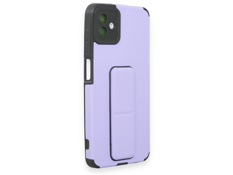 Newface Samsung Galaxy A04 Kılıf Mega Standlı Silikon - Lila