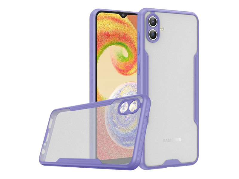 Newface Samsung Galaxy A04 Kılıf Platin Silikon - Lila