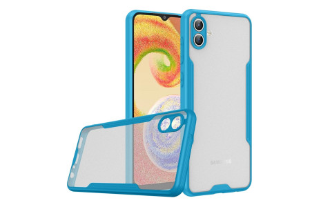 Newface Samsung Galaxy A04 Kılıf Platin Silikon - Mavi