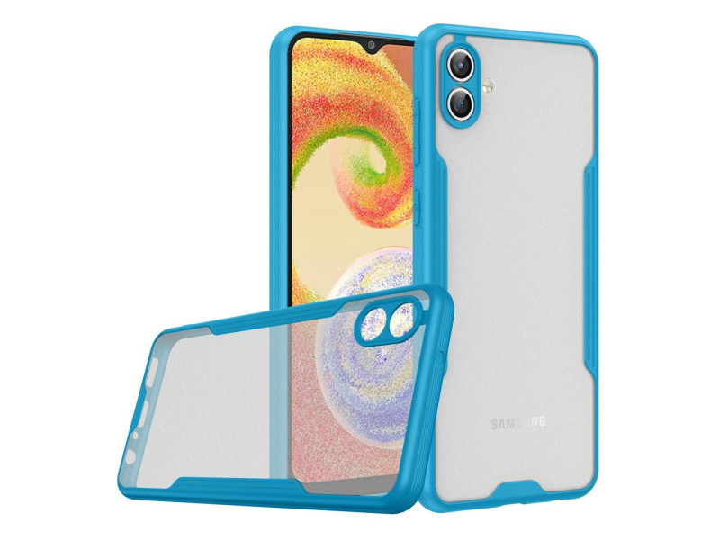 Newface Samsung Galaxy A04 Kılıf Platin Silikon - Mavi