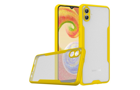 Newface Samsung Galaxy A04 Kılıf Platin Silikon - Sarı