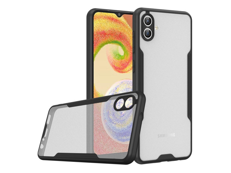 Newface Samsung Galaxy A04 Kılıf Platin Silikon - Siyah