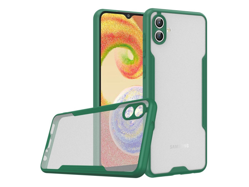 Newface Samsung Galaxy A04 Kılıf Platin Silikon - Yeşil