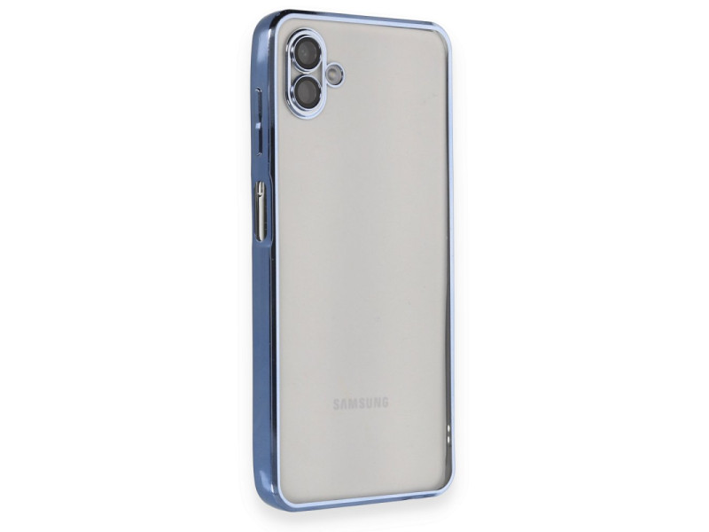 Newface Samsung Galaxy A04 Kılıf Razer Lensli Silikon - Açık Mavi