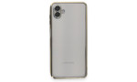 Newface Samsung Galaxy A04 Kılıf Razer Lensli Silikon - Gold