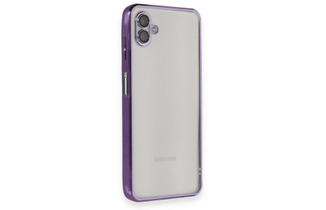 Newface Samsung Galaxy A04 Kılıf Razer Lensli Silikon - Mor
