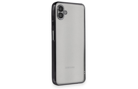 Newface Samsung Galaxy A04 Kılıf Razer Lensli Silikon - Siyah