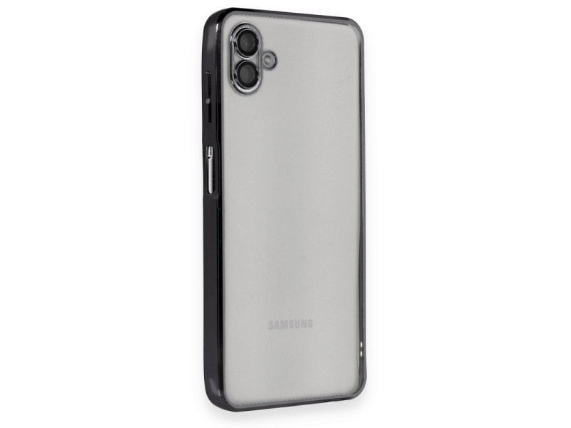 Newface Samsung Galaxy A04 Kılıf Razer Lensli Silikon - Siyah