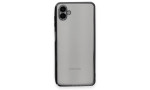 Newface Samsung Galaxy A04 Kılıf Razer Lensli Silikon - Siyah