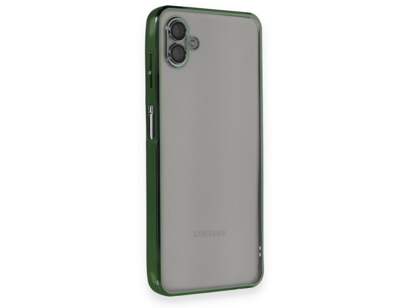 Newface Samsung Galaxy A04 Kılıf Razer Lensli Silikon - Yeşil