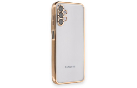 Newface Samsung Galaxy A04S Kılıf Razer Lensli Silikon - Gold