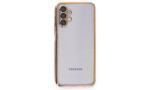 Newface Samsung Galaxy A04S Kılıf Razer Lensli Silikon - Gold
