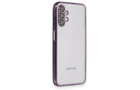 Newface Samsung Galaxy A04S Kılıf Razer Lensli Silikon - Mor