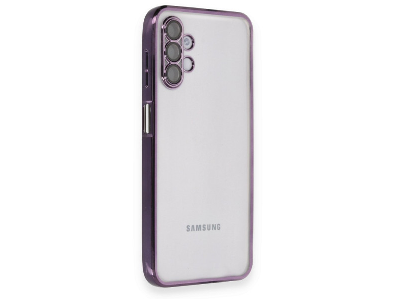 Newface Samsung Galaxy A04S Kılıf Razer Lensli Silikon - Mor