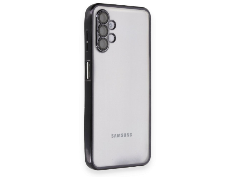Newface Samsung Galaxy A04S Kılıf Razer Lensli Silikon - Siyah