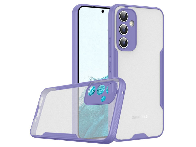 Newface Samsung Galaxy A14 4G Kılıf Platin Silikon - Lila