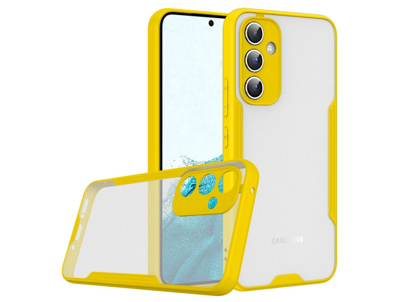 Newface Samsung Galaxy A34 5G Kılıf Platin Silikon - Sarı