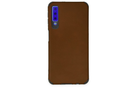 Newface Samsung Galaxy A7 2018 Kılıf Loop Deri Silikon - Kahverengi