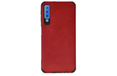 Newface Samsung Galaxy A7 2018 Kılıf Loop Deri Silikon - Kırmızı