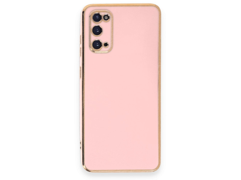 Newface Samsung Galaxy S20 Kılıf Volet Silikon - Pembe