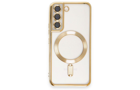 Newface Samsung Galaxy S22 Kılıf Kross Magneticsafe Kapak - Gold