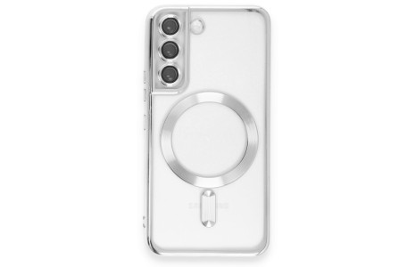 Newface Samsung Galaxy S22 Kılıf Kross Magneticsafe Kapak - Gümüş