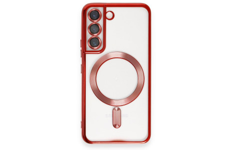 Newface Samsung Galaxy S22 Kılıf Kross Magneticsafe Kapak - Kırmızı