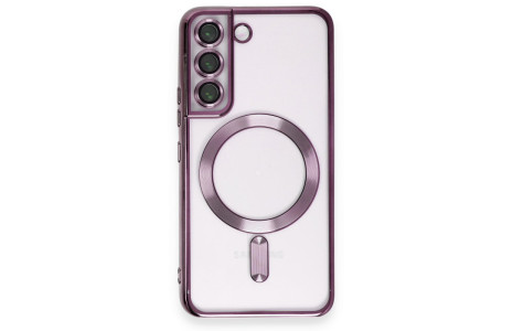 Newface Samsung Galaxy S22 Kılıf Kross Magneticsafe Kapak - Mor