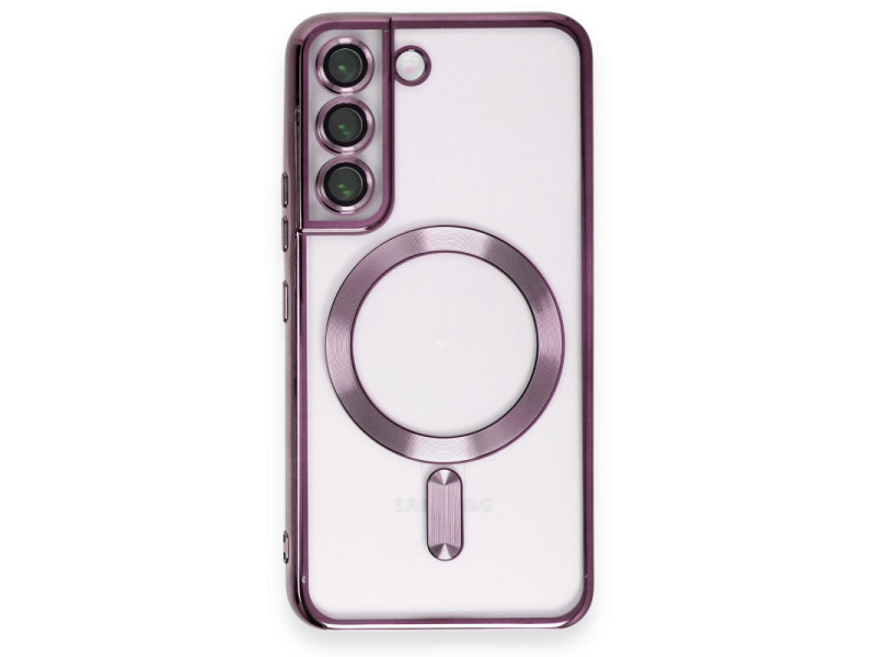 Newface Samsung Galaxy S22 Kılıf Kross Magneticsafe Kapak - Mor