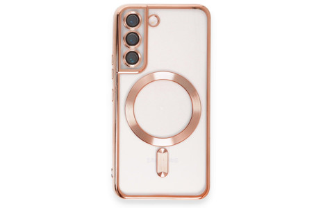 Newface Samsung Galaxy S22 Kılıf Kross Magneticsafe Kapak - Rose