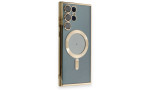 Newface Samsung Galaxy S22 Ultra Kılıf Kross Magneticsafe Kapak - Gold