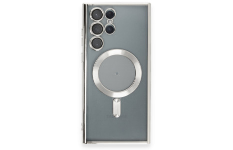 Newface Samsung Galaxy S22 Ultra Kılıf Kross Magneticsafe Kapak - Gümüş