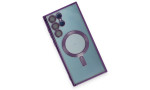 Newface Samsung Galaxy S22 Ultra Kılıf Kross Magneticsafe Kapak - Mor