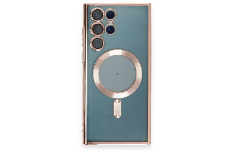 Newface Samsung Galaxy S22 Ultra Kılıf Kross Magneticsafe Kapak - Rose