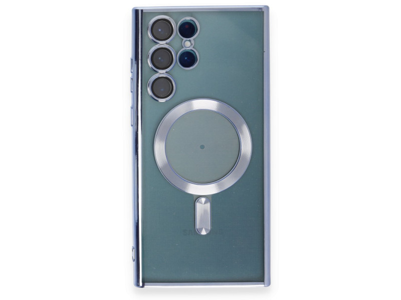 Newface Samsung Galaxy S22 Ultra Kılıf Kross Magneticsafe Kapak - Sierra Blue