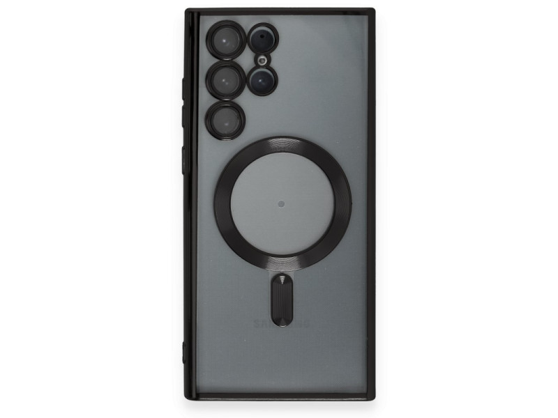 Newface Samsung Galaxy S22 Ultra Kılıf Kross Magneticsafe Kapak - Siyah