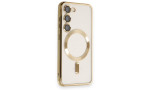 Newface Samsung Galaxy S23 Kılıf Kross Magneticsafe Kapak - Gold